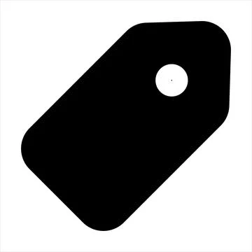 Label glyph icon vector illustration isolated on white background Stock Illustration
