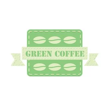 Label for green coffee Stock Illustration