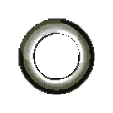Label grommet ring pixel art vector illustration Stockillustratie