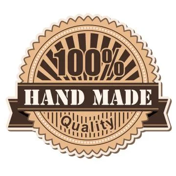 Label Hand Made Stock Illustration