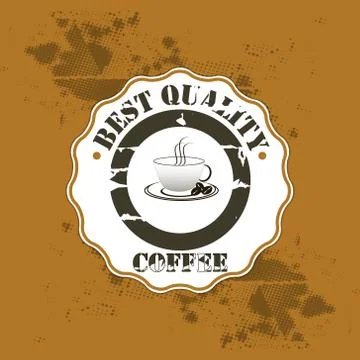 Label the heading of coffee Stock Illustration