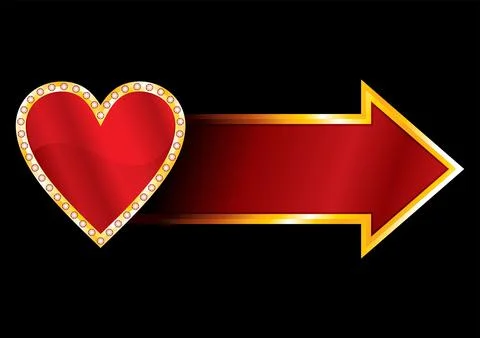 Label with heart Stock Illustration