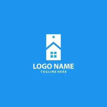 Label home logo design vector Illustrazione stock