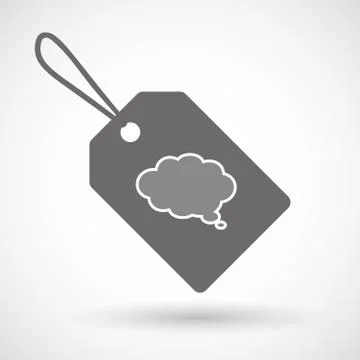 Label icon with a comic cloud balloon Stockillustratie