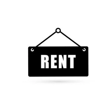 Label icon for the items to be leased or rented Stock Illustration