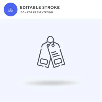 Label icon vector, filled flat sign, solid pictogram isolated on white, logo 스톡 일러스트