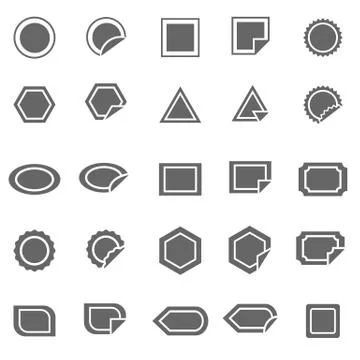 Label icons on white background Stock Illustration