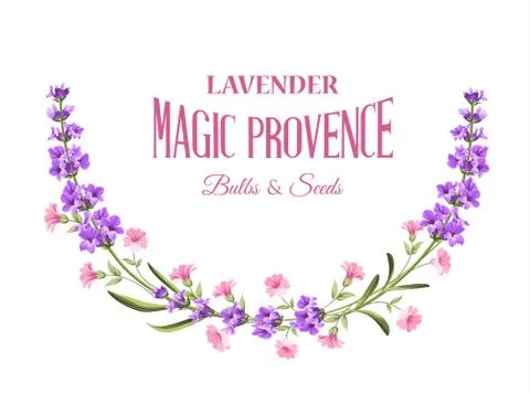 Label with lavender Stock Illustration