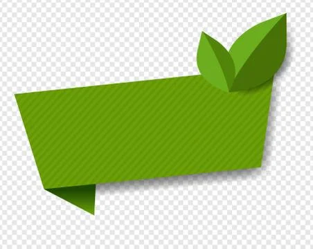 Label With Leaves Transparent Background Stock Illustration