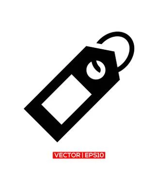Label line icon vector logo or illustration. Stock Illustration