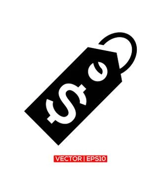 Label line icon vector logo or illustration. Stock Illustration