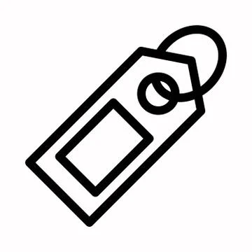 Label line icon vector logo or illustration. Stock Illustration