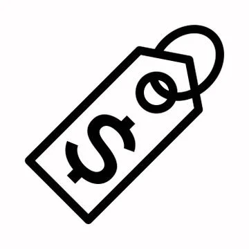 Label line icon vector logo or illustration Stock Illustration