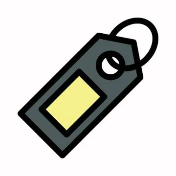 Label line icon vector logo or illustration. Stock Illustration