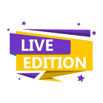Label Live edition, vector illustration Stock Illustration