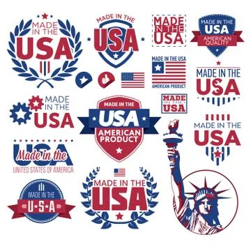 Label Made in the USA Stock Illustration