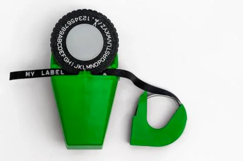 Label maker 04-green Stock Photos