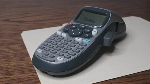 Label maker printing Bills Stock Footage 283940578