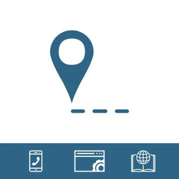 Label for map icon stock vector illustration flat design Stock Illustration
