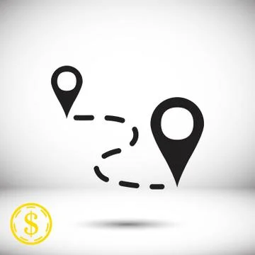 Label for map icon stock vector illustration flat design イラスト素材