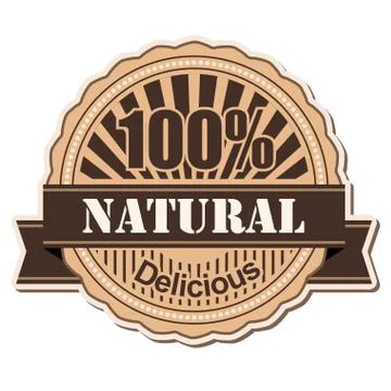 Label Natural Stock Illustration
