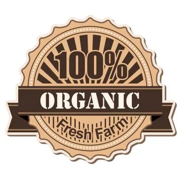 Label Organic Stock Illustration