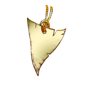 Label Paper Material In Triangle Shape Color Vector Stock Illustration