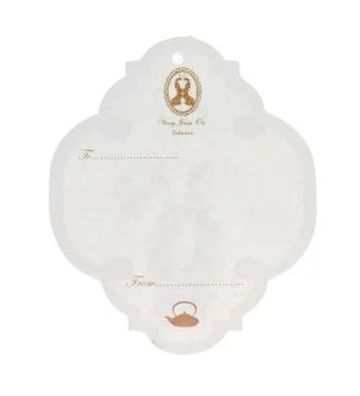 Label paper on white background Stock Photos