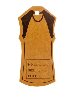Label paper on white background Stock Photos