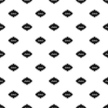 Label pattern seamless vector Stock Illustration