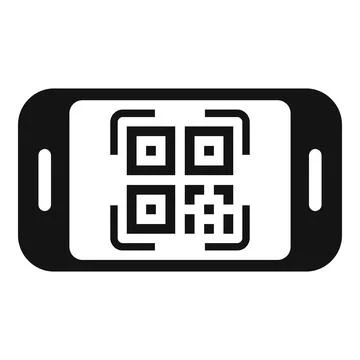 Label pay scan icon simple vector. Label cell Illustrazione stock