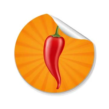 Label With Pepper Stock Illustration