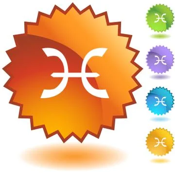 Label - pisces Stock Illustration