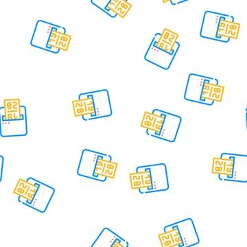 Label printer device vector seamless pattern Stock Illustration