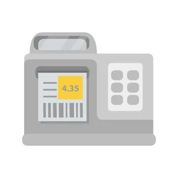Label printer digital. Symbol for a mobile application or website. Stock Illustration