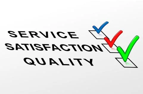 Label quality,satisfaction,service Stock Illustration