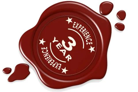 Label seal of 3 year experience Stock-Illustration