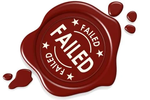 Label seal of failed Stockillustratie