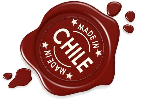 Label seal of Made in Chile Stock Illustration