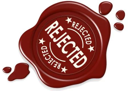 Label seal of rejected Stock Photos
