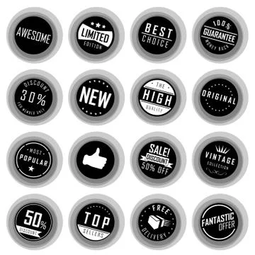 Label set design Stock Illustration