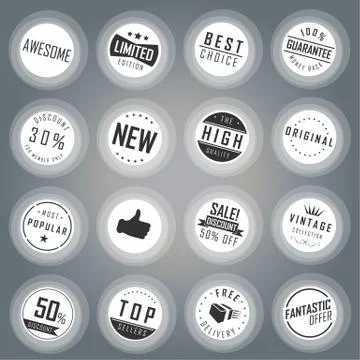 Label set design Stock Illustration