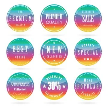 Label set design Stock Illustration