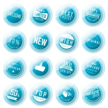 Label set design Stock Illustration