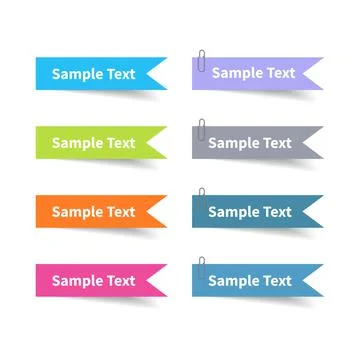 Label set with full color vector design element, illustrator Stock Illustration