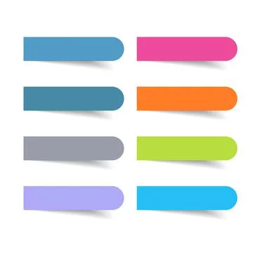 Label set with full color vector design element, illustrator Stock Illustration