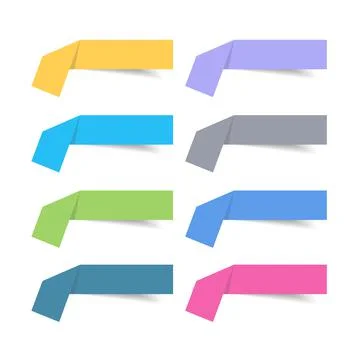 Label set with full color vector design element, illustrator Stock Illustration