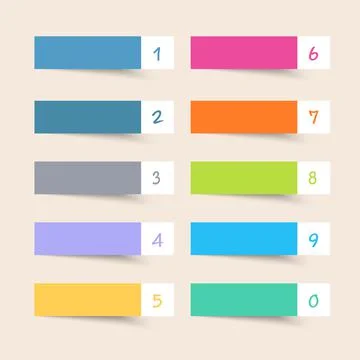 Label set with full color vector design element, illustrator Stock Illustration