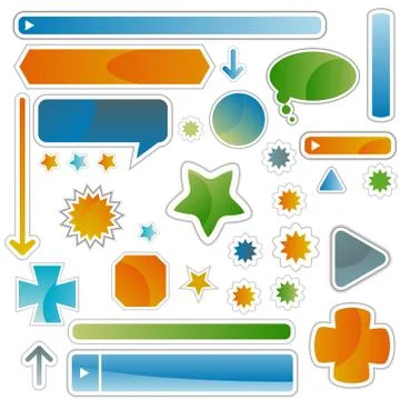 Label set Illustrazione stock