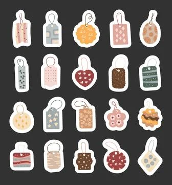 Label set in scandinavian style Stock Illustration
